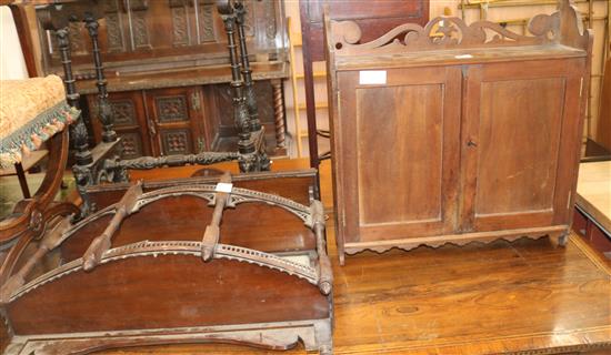 A mirrored wall bracket and a medicine cupboard W.52cm & W.60cm
